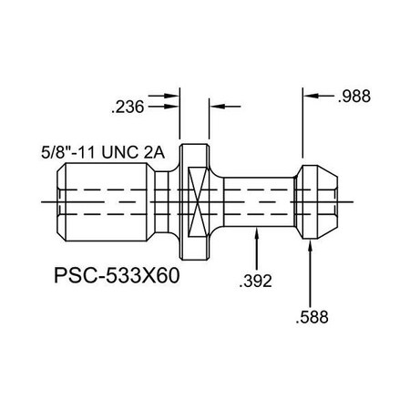 Tj Davies Co Coolant Through Retention Knob PSC-533X60